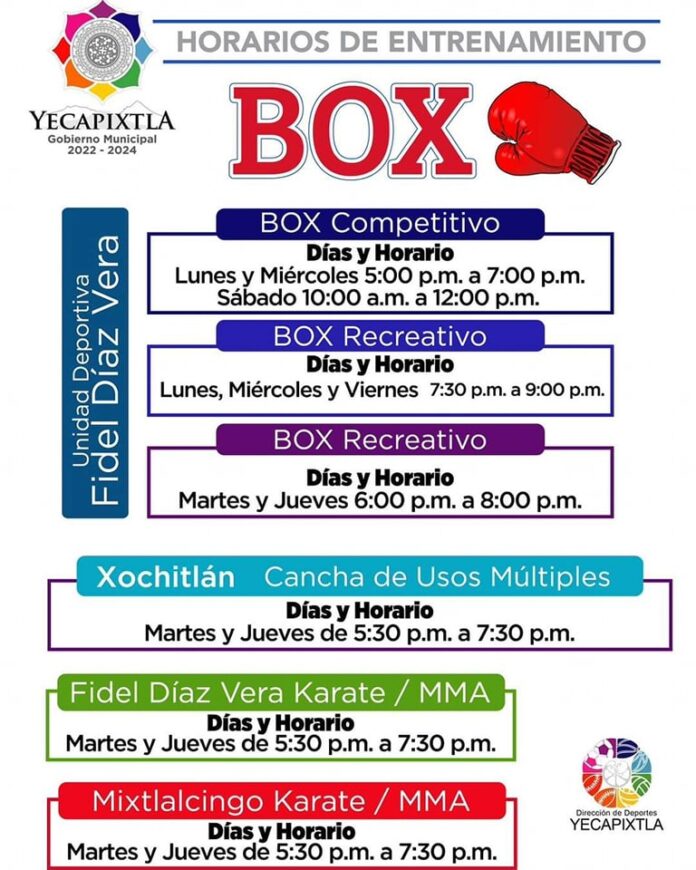 TALLERES DE BOX, KARATE y MMA