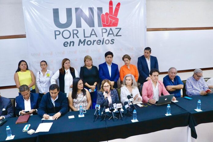 PRESENTAN LUCY MEZA Y SOCIEDAD CIVIL MORELENSE PRIMER MANIFIESTO POR LA PAZ EN MORELOS