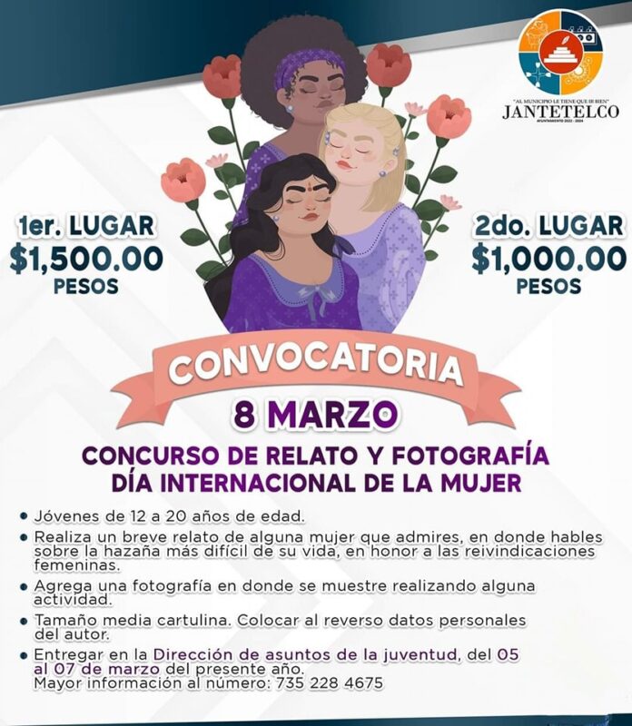CONVOCATORIA CONCURSO DE RELATO Y FOTOGRAFÍA POR EL DÍA INTERNACIONAL DE LA MUJER