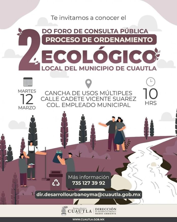 2do. FORO DE CONSULTA PÚBLICA PROCESO DE ORDENAMIENTO ECOLÓGICO LOCAL