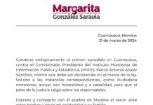COMUNICADO – Margarita Gonzalez Saravia – 21 de marzo de 2024
