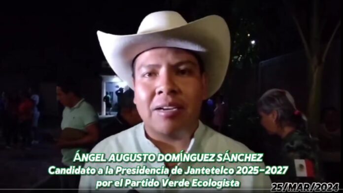 ANGEL AUGUSTO DOMÍNGUEZ SANCHEZ VA POR LA REELECCIÓN DE JANTETELCO