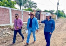 CONTINÚAN LAS OBRAS EN JONACATEPEC, CALLE VICENTE GUERRERO