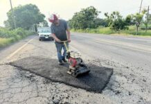 CONTINUA EL BACHEO, AHORA EN EL CRUCERO DE SAN FRANCISCO