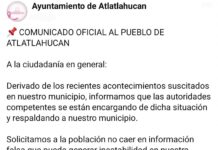 COMUNICADO OFICIAL AL PUEBLO DE ATLATLAHUCAN