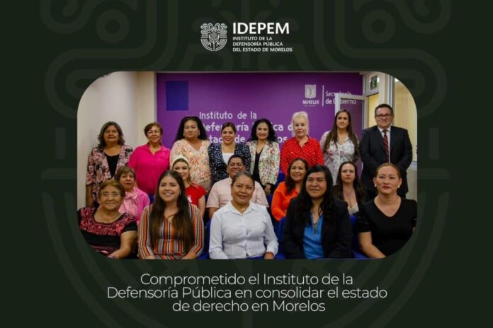 Comprometido el instituto de la Defensoría Pública en consolidar el Estado de Derecho en Morelos