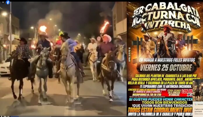 TERCERA CABALGATA NOCTURNA! HONRANDO A NUESTROS FIELES DIFUNTOS Y AL GENERAL ZAPATA.