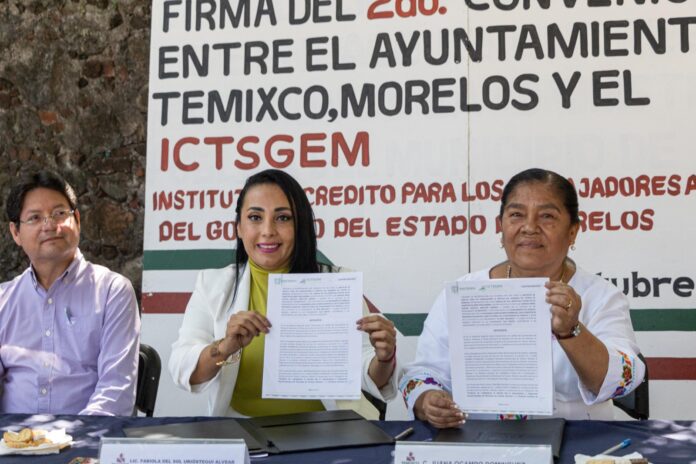 FIRMAN INSTITUTO DE CRÉDITO Y AYUNTAMIENTO DE TEMIXCO CONVENIO DE INCORPORACIÓN