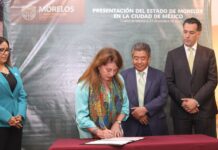 FIRMA MARGARITA GONZÁLEZ SARAVIA CONVENIO DE COLABORACIÓN CON FUERZA MIGRANTE