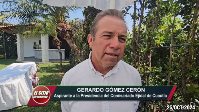 Gerardo Gómez Cerón, aspira a ser candidato a la Presidencia del Comisariado Ejidal de Cuautla