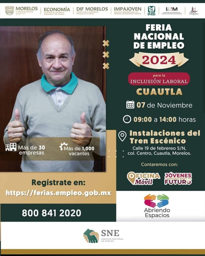 Feria Nacional de empleo para la Inclusión Laboral Cuautla 2024