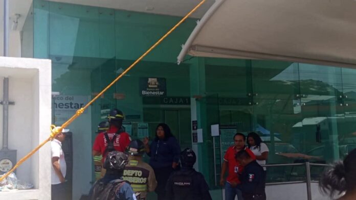 Incendio en Banco del Bienestar es descartado tras revisión preventiva y evacuación oportuna