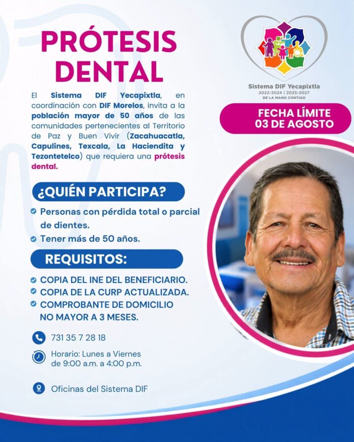 Tu sonrisa nos une 2026 🦷 Abren registros para el programa gratuito de prótesis dental