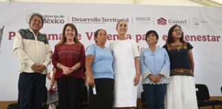 Entregan presidenta Claudia Sheinbaum y gobernadora Margarita González Saravia viviendas, escrituras y créditos a familias de Xoxocotla