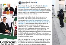 Refuerzan coordinación federal y estatal en Morelos contra la extorsión y grupos delictivos