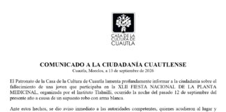 Patronato de la Casa de la Cultura de Cuautla lamenta asesinato de joven y exige justicia