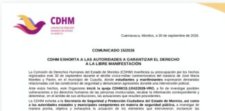 CDHM abre queja por presuntas agresiones policiales durante desfile de Cuautla
