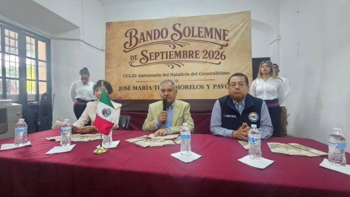 Presentación del Bando Solemne de Septiembre 2026