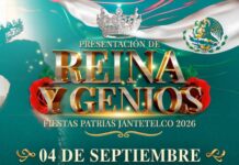 Presentación de Reina y Genios de las Fiestas Patrias 2026 en Jantetelco