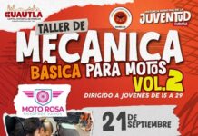 Gobierno de Cuautla Impulsa Taller de Mecánica Básica para Motos Dirigido a Jóvenes