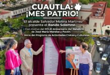 El Alcalde Salvador Molina Martínez Presentó el Día de Hoy Lunes 01 de Septiembre el Bando Solemne.