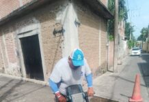 Personal del Soapsc Reparan Coladera que Representaba un Peligro en Cuautlixco