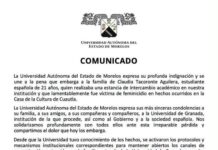 Demanda UAEM Justicia Tras Feminicidio de Estudiante de Intercambio en Cuautla
