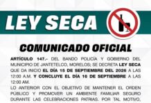 Comunicado Oficial – Ley Seca