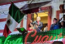 El Presidente Municipal de Cuautla Salvador Molina Martínez Encabezó el Grito de Independencia