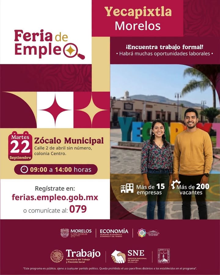 ¡Feria del Empleo en Yecapixtla!