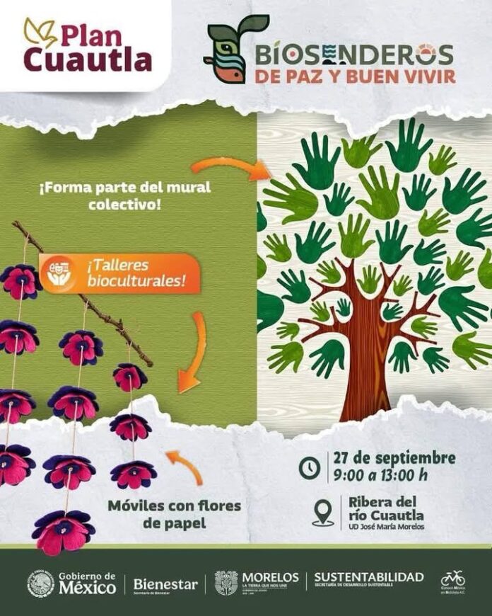 Ayuntamiento de Cuautla Invita a la Edición 50 de Biosenderos de Paz y Buen Vivir en la Ribera del Río Cuautla