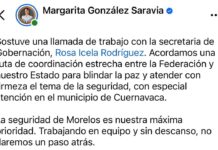 Reforzarán Gobiernos de México y Morelos Coordinación de Seguridad en Cuernavaca