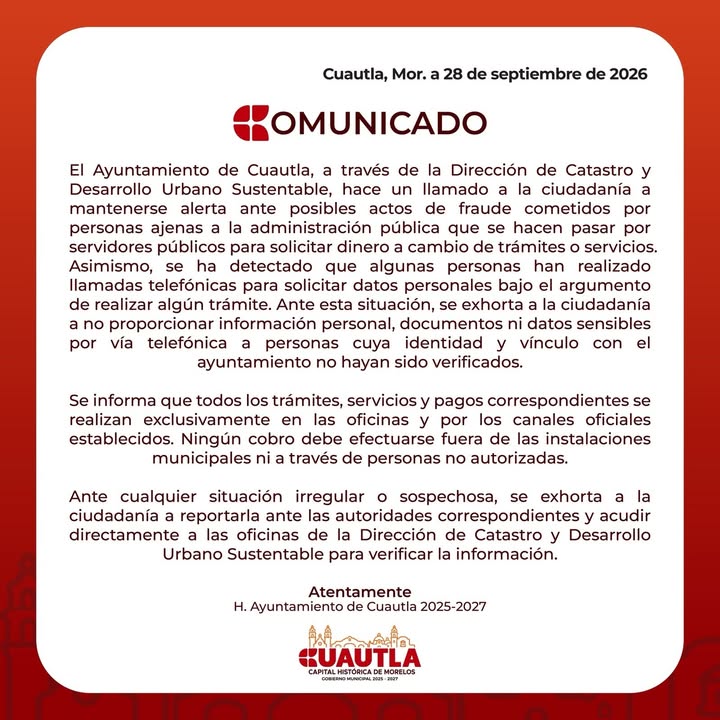 Comunicado Oficial