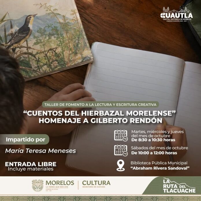 Cuautla Fortalece el Fomento a la Lectura con el Taller “Cuentos del Hierbazal Morelense”