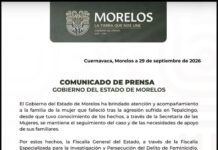 Atiende y Acompaña Gobierno de Morelos a Familia de Víctima en Tepalcingo y Solicita Colaboración para Localizar a Probable Responsable