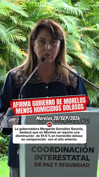Afirma Gobierno de Morelos Menos Homicidios Dolosos