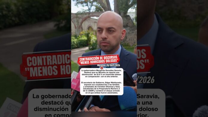 Contradicción de Discursos «Disminución de Homicidios Dolosos en Morelos»
