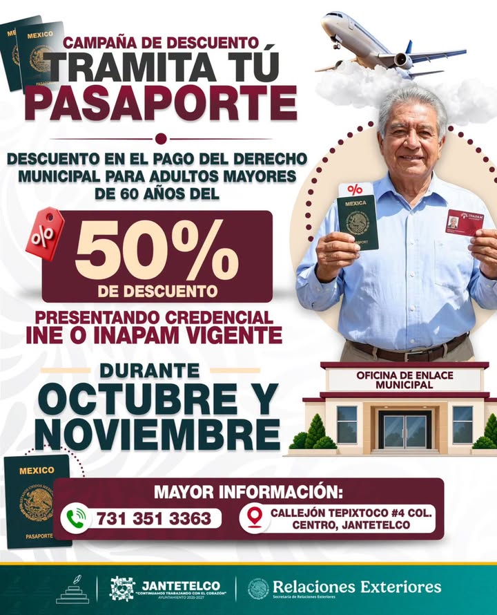 Tramita Tu Pasaporte en Jantetelco