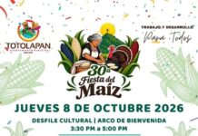 ¡Arranca la 30.ª Fiesta del Maíz en Totolapan Este Jueves 8 de Octubre!