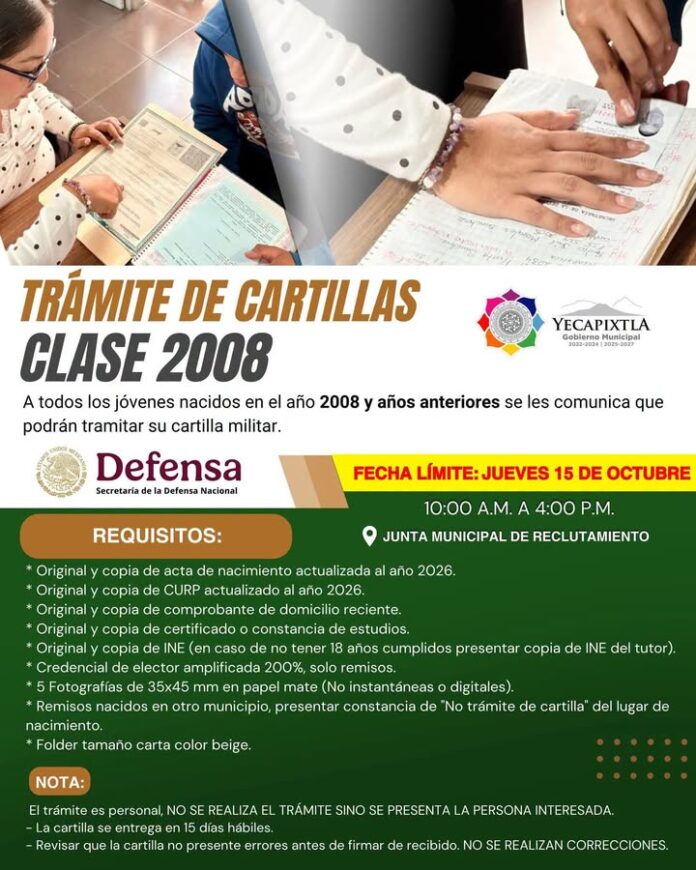 Trámite de Cartillas Clase 2008