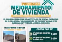 Regístrate en el Programa «Mejoramiento de Vivienda» en Jantetelco