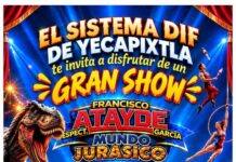 Invita el DIF Municipal al Show Gratuito del Circo Francisco Atayde García, Mundo Jurásico
