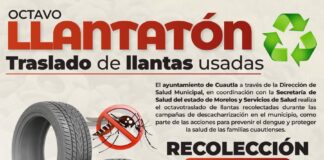 Realiza Ayuntamiento de Cuautla el Octavo Llantatón para Prevenir el Dengue y Proteger la Salud de las Familias