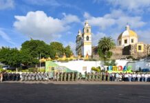 Encabeza Margarita González Saravia Honores a la Bandera en Temoac
