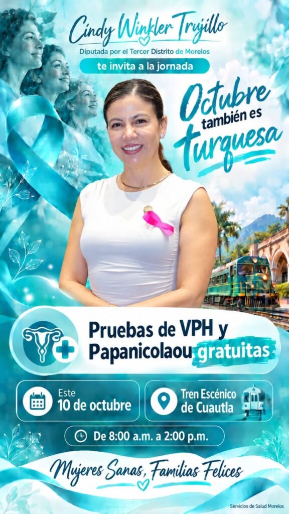 ¡Cuautla, Octubre También Es Turquesa! Cuidemos Juntas Nuestra Salud.