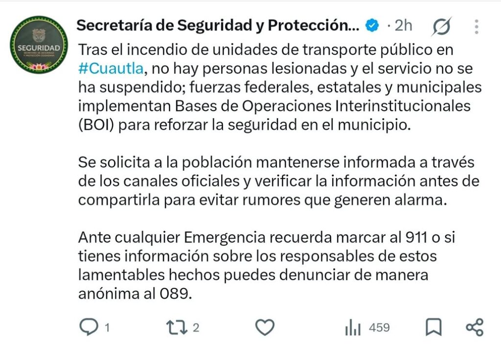 ¿Y la Seguridad en Cuautla Morelos?