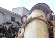 Bomberos de Cuautla Atienden Reporte de Fuga de Gas en Cilindro de 20 Kilogramos