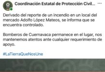 Informa Gobierno Sobre Control de Incendio en Local del Mercado Adolfo López Mateos