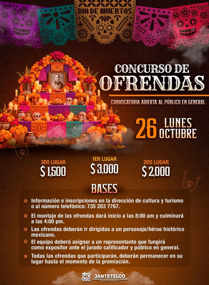 Prepara el Arroz con Leche, la Calabaza o Tejocotes y Participa en el Concurso de Ofrendas en Jantetelco