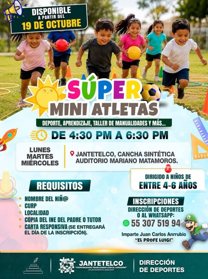 Inscríbete al Taller «Súper Mini Atletas»
